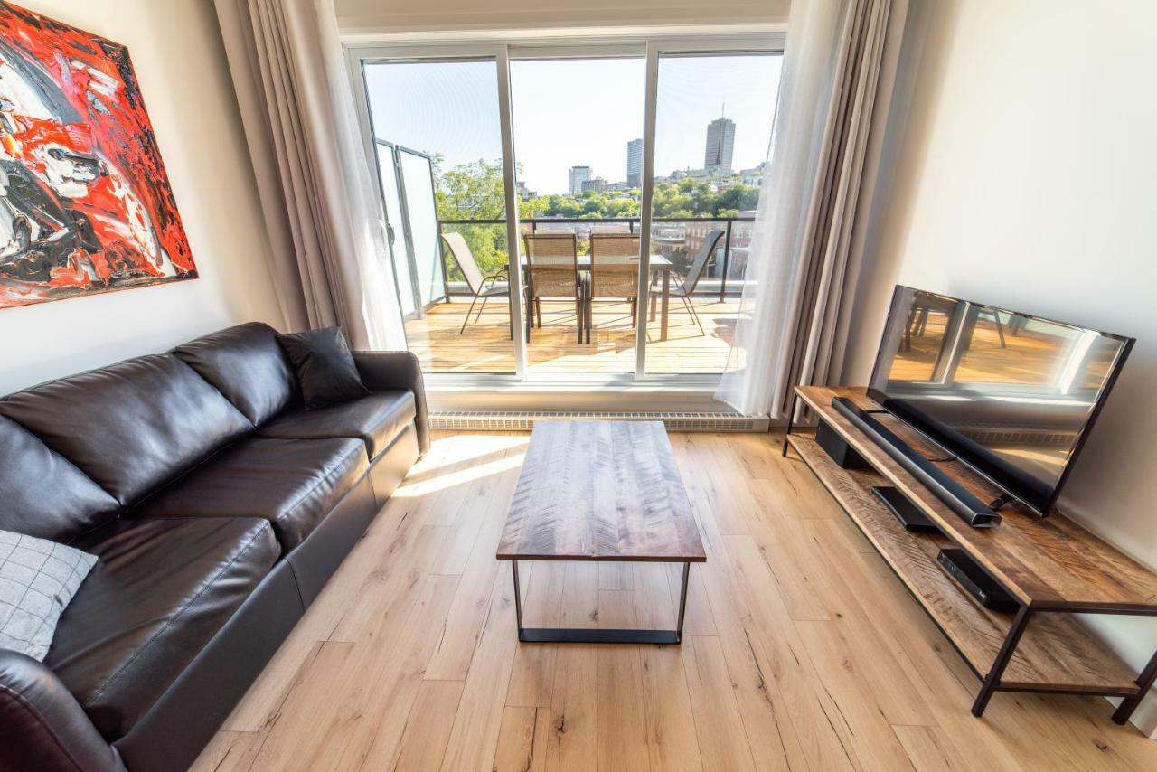 Apartament Aux Havres Urbains - Le Penthouse Du Kameleon Québec Zewnętrze zdjęcie